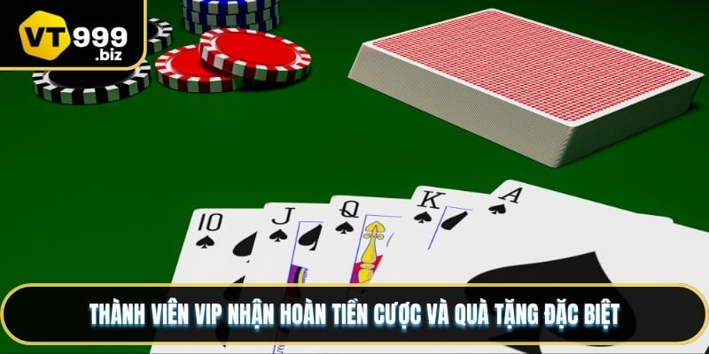 Thành viên VIP nhận hoàn tiền cược và quà tặng đặc biệt