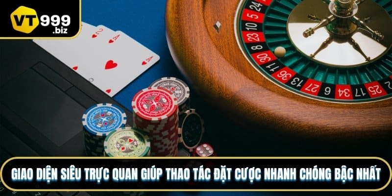 Giao diện siêu trực quan giúp thao tác đặt cược nhanh chóng bậc nhất