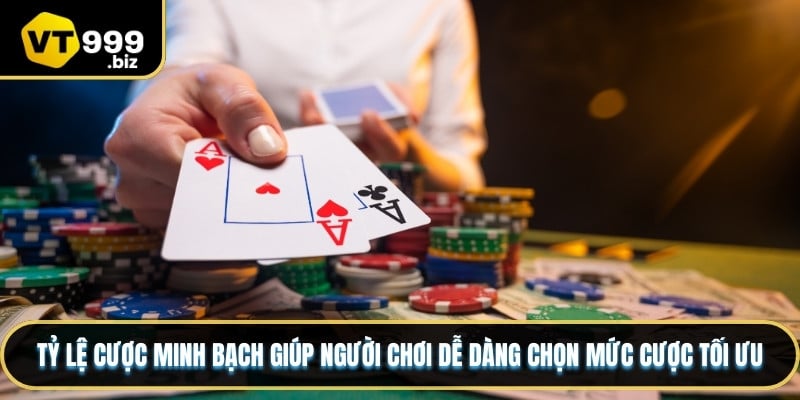 Tỷ lệ cược minh bạch giúp người chơi dễ dàng chọn mức cược tối ưu